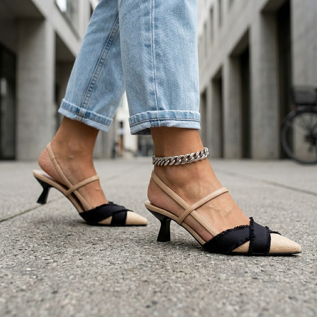 Rhoswen Cap Toe Slingback Kitten Heels_1