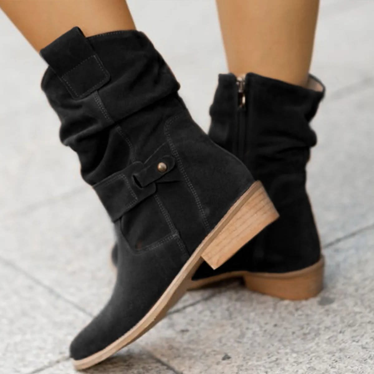 Cecilia Slouch Block Heel Ankle Boots_8