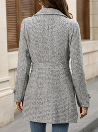Larissa Fitted Herringbone Winter Coat