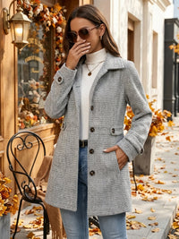 Larissa Fitted Herringbone Winter Coat