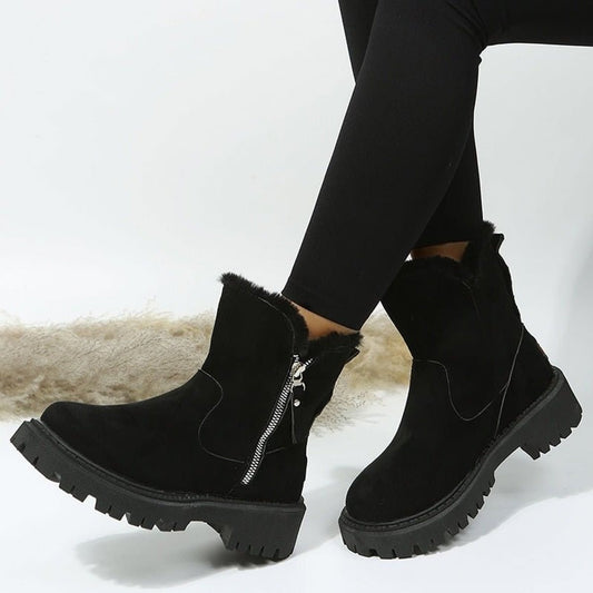 Bronte Plush Lined Faux Suede Winter Boots_1