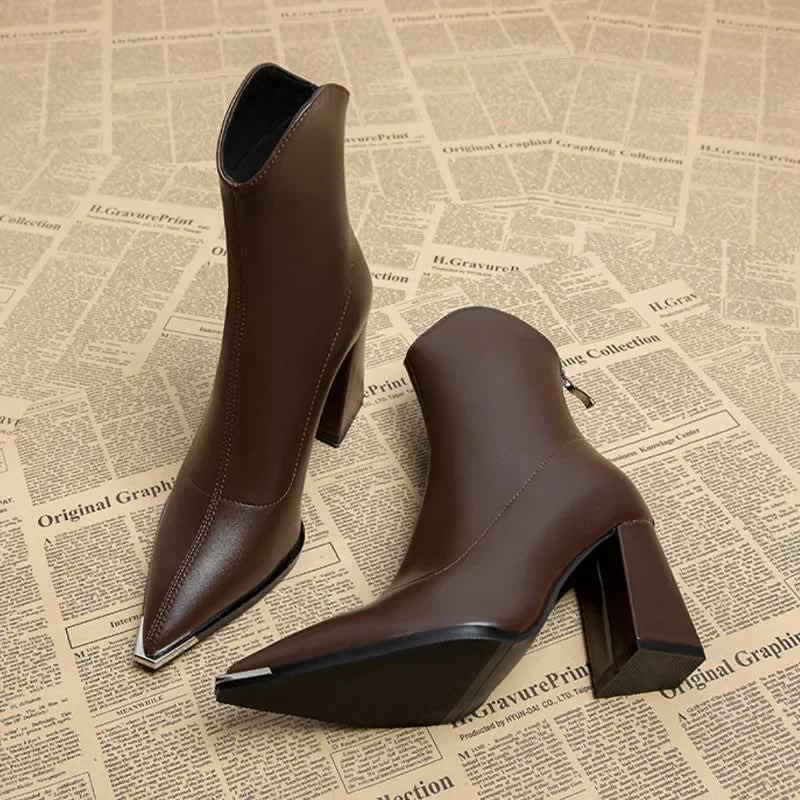 Elke Metal Tip Pointed Toe Heeled Boots_9