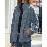 Dorothea Textured Plush Short Winter Coat