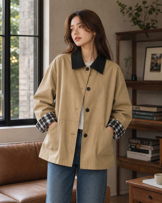 Arwen Contrast Collar Barn Jacket_1