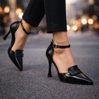 Lumi Pointed Toe Ankle Strap Stiletto Heels
