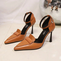 Lumi Pointed Toe Ankle Strap Stiletto Heels