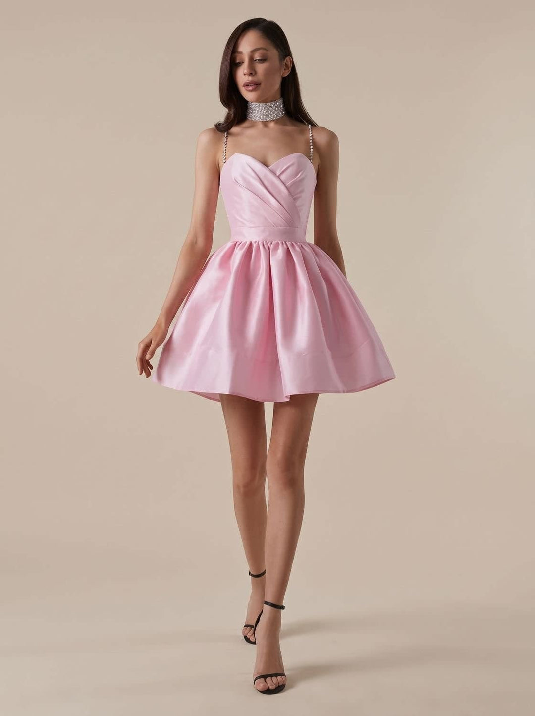 Ellie Satin Sweetheart Party Mini Dress
