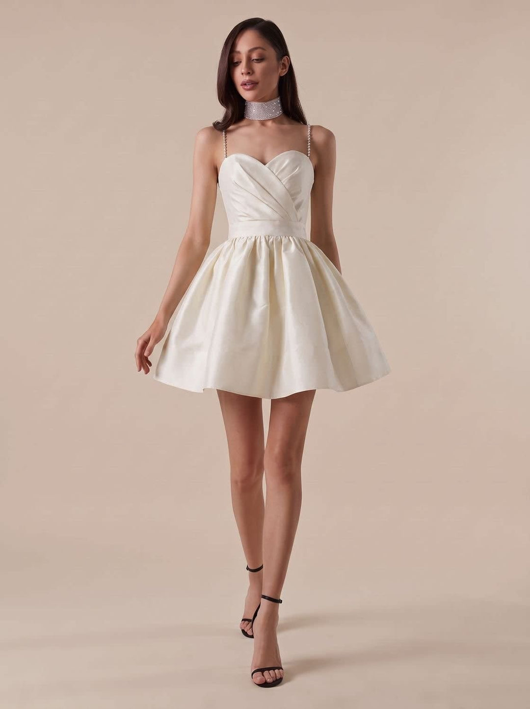Ellie Satin Sweetheart Party Mini Dress
