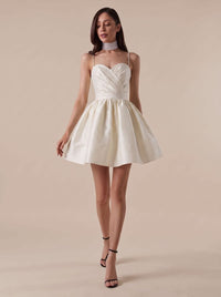 Ellie Satin Sweetheart Party Mini Dress
