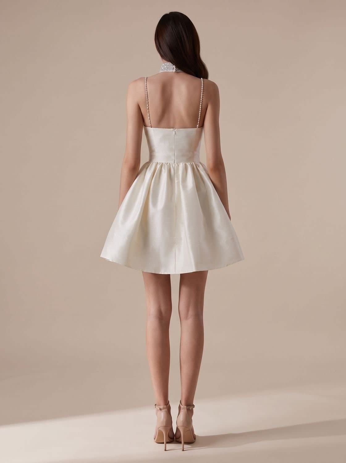 Ellie Satin Sweetheart Party Mini Dress_4