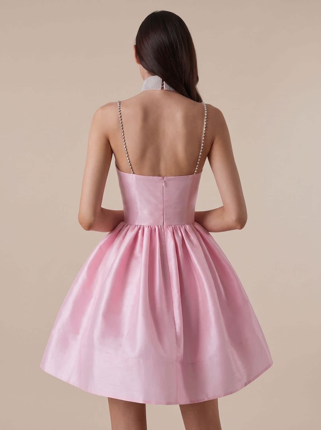 Ellie Satin Sweetheart Party Mini Dress_9
