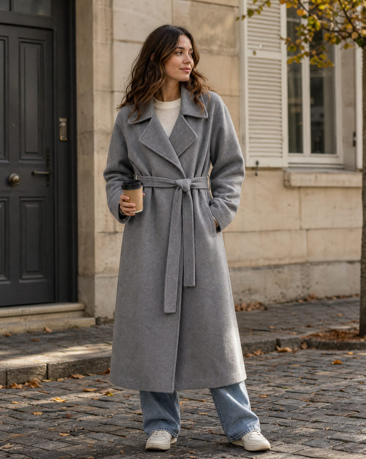 Beatrix Belted Shawl Collar Long Winter Coat_1