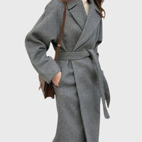 Beatrix Belted Shawl Collar Long Winter Coat