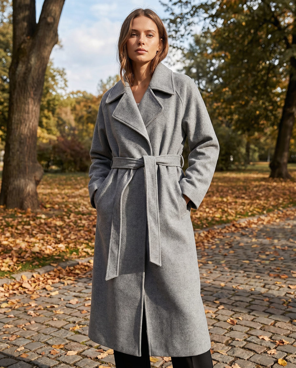 Beatrix Belted Shawl Collar Long Winter Coat_2