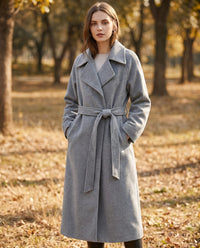 Beatrix Belted Shawl Collar Long Winter Coat