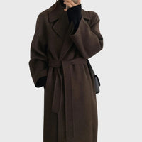 Beatrix Belted Shawl Collar Long Winter Coat