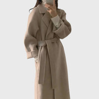 Beatrix Belted Shawl Collar Long Winter Coat