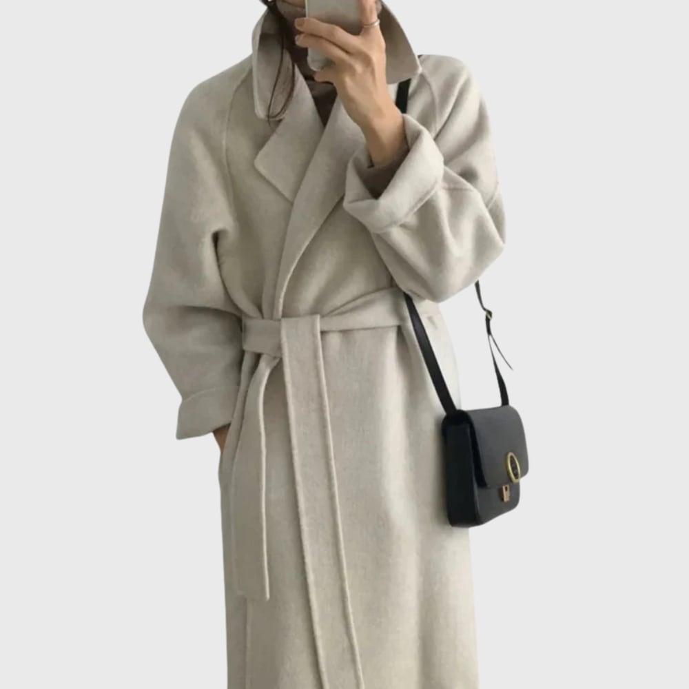 Beatrix Belted Shawl Collar Long Winter Coat