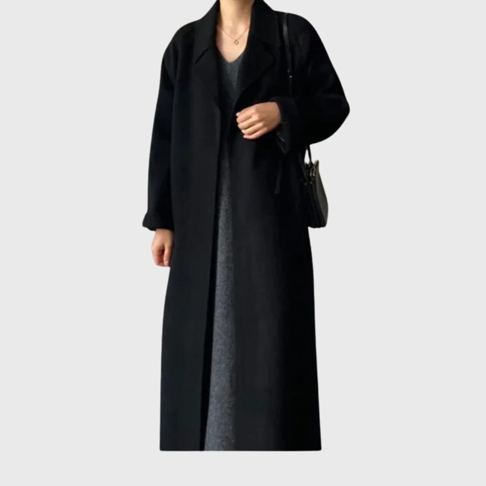 Beatrix Belted Shawl Collar Long Winter Coat_9