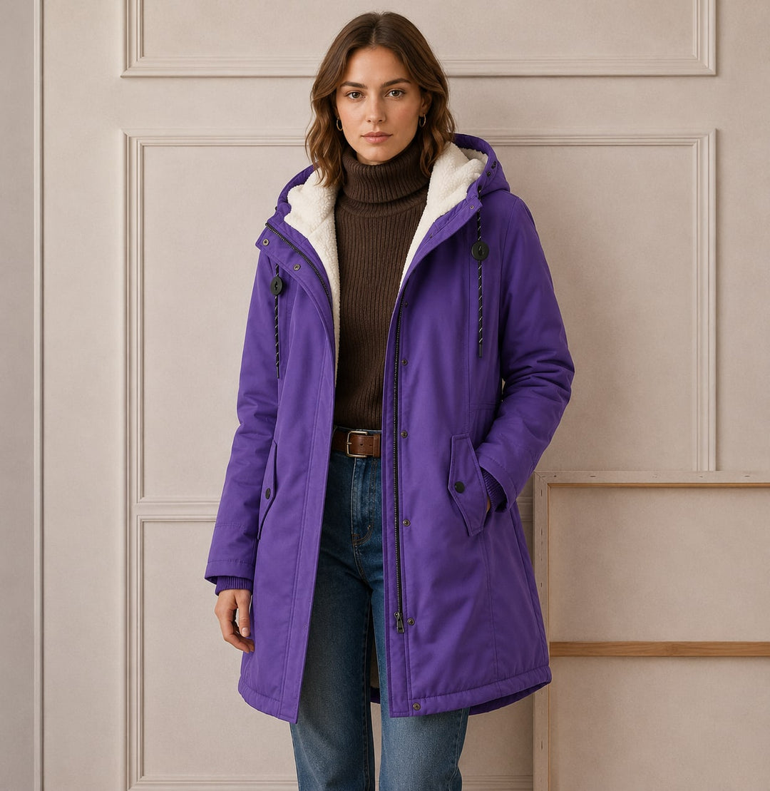 Emmeline Fleece Lined Hooded Winter Coat