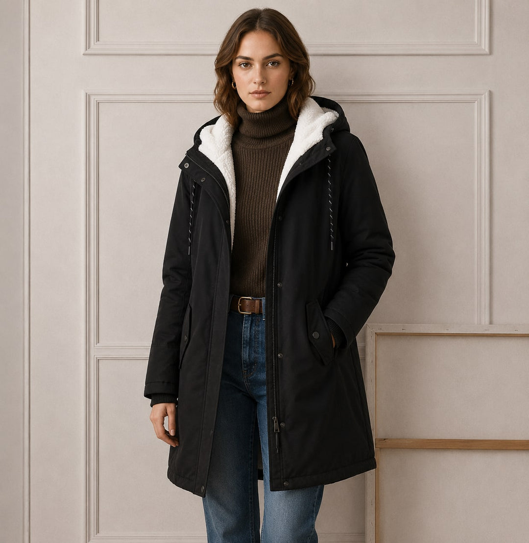 Emmeline Fleece Lined Hooded Winter Coat