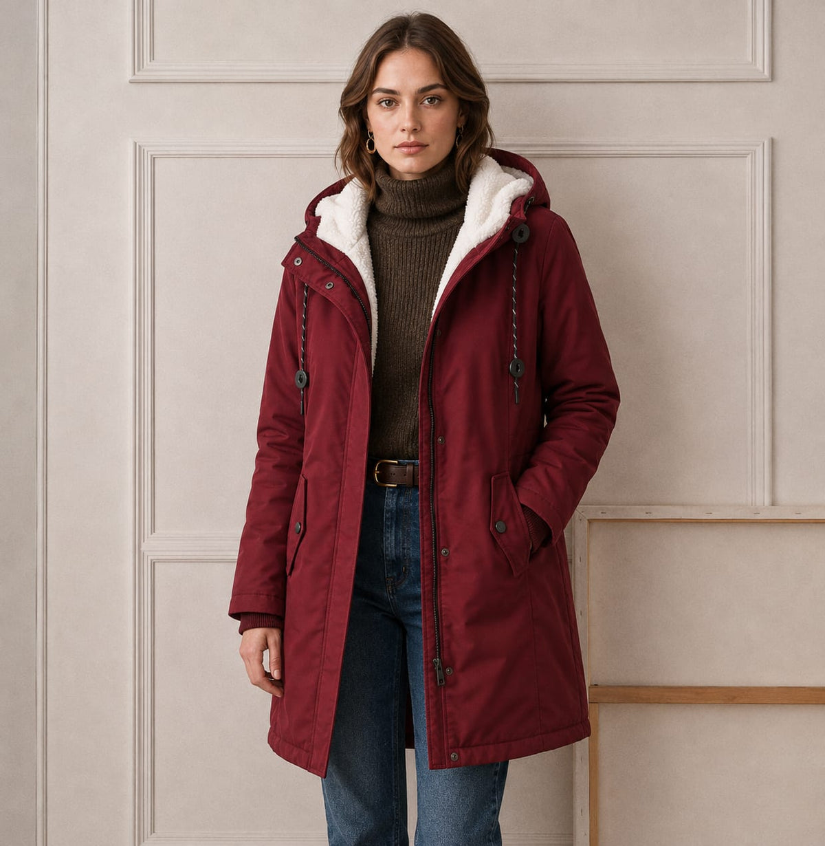 Emmeline Fleece Lined Hooded Winter Coat_12