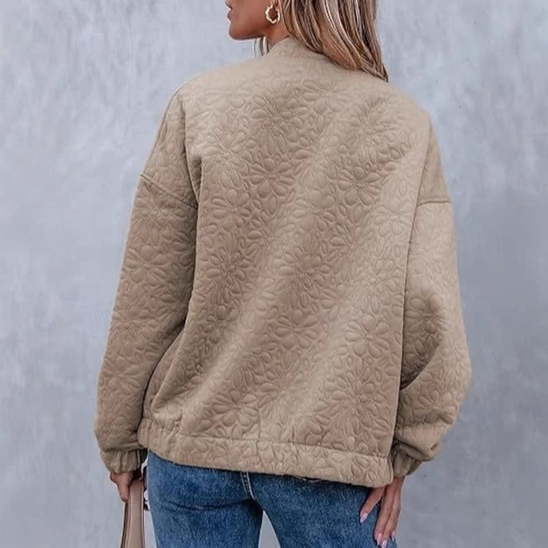 Calla Textured Teddy Bomber Jacket for Women