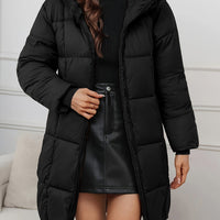 Sylvie Hooded Longline Quilted Puffer Coat