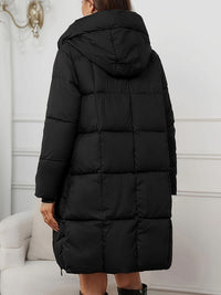 Sylvie Hooded Longline Quilted Puffer Coat