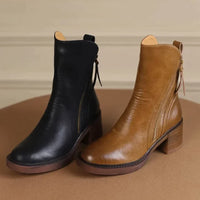 Nerissa Leather Pointed Toe Heeled Boots