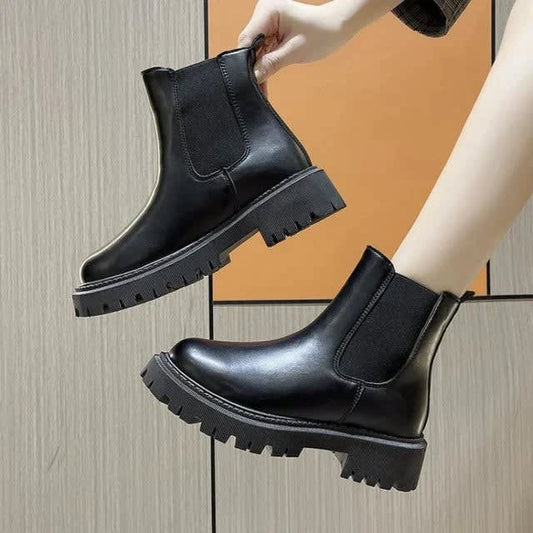 Greta Chunky Lug Sole Chelsea Boots_1