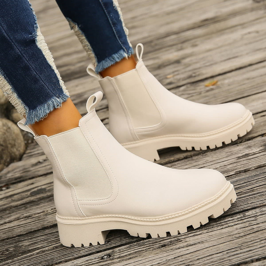 Greta Chunky Lug Sole Chelsea Boots