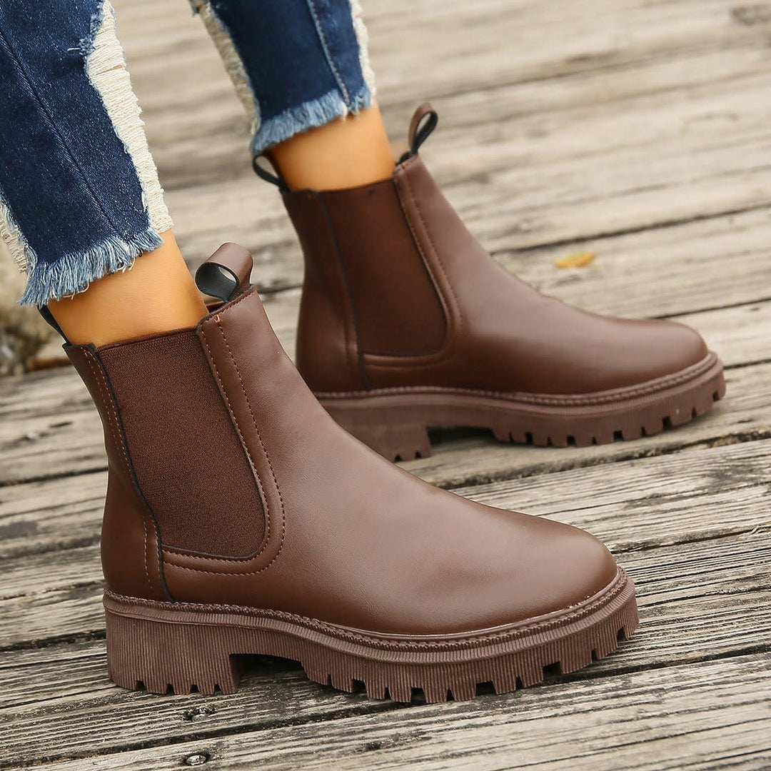 Greta Chunky Lug Sole Chelsea Boots