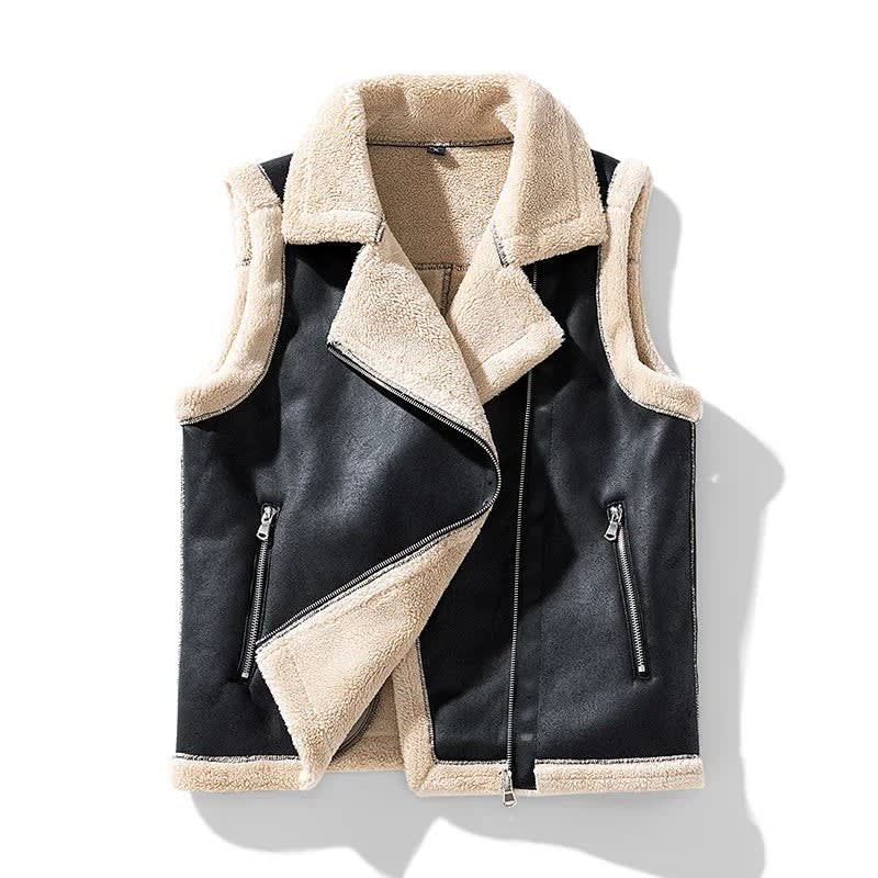 Tallulah Shearling Trim Aviator Gilet_4