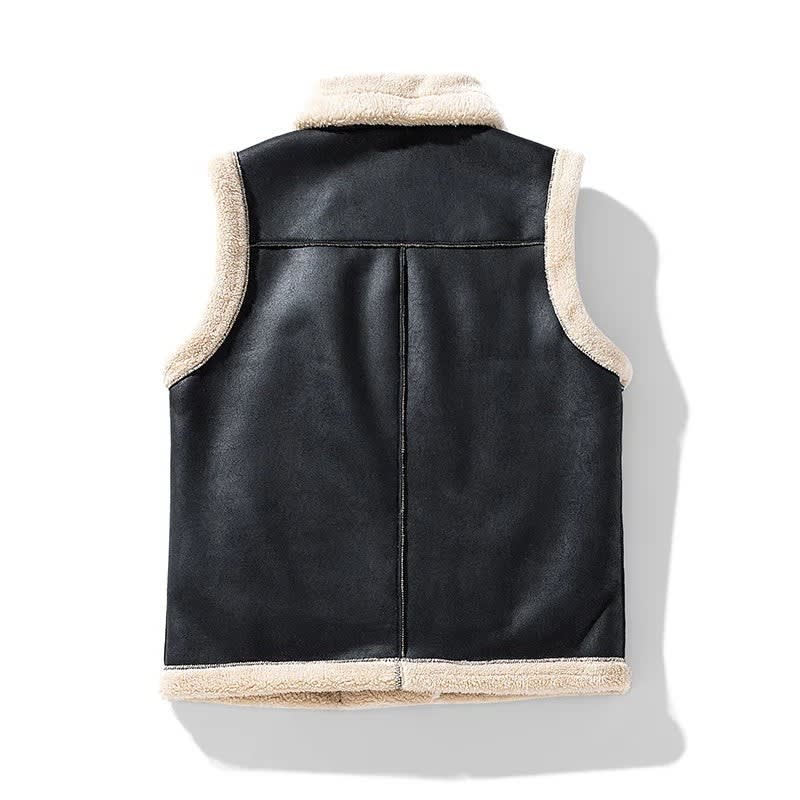 Tallulah Shearling Trim Aviator Gilet_5