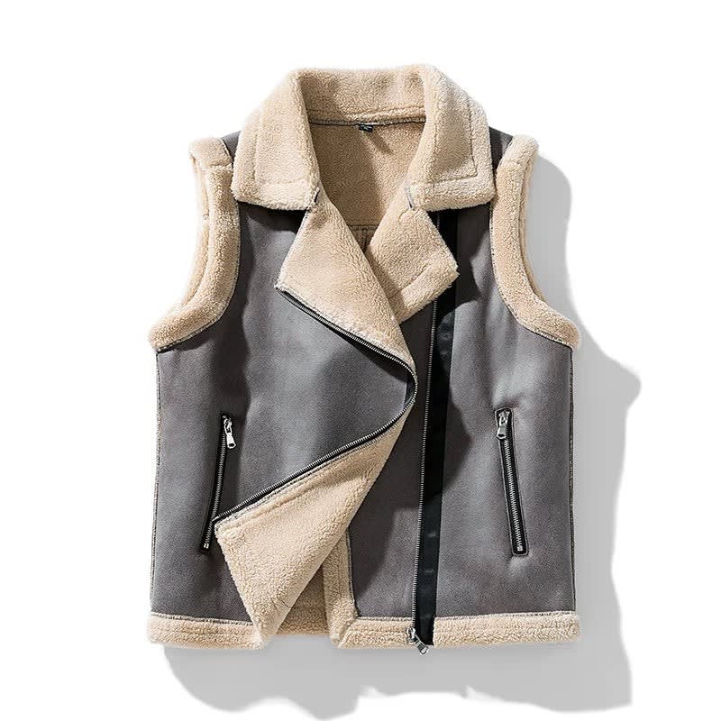 Tallulah Shearling Trim Aviator Gilet