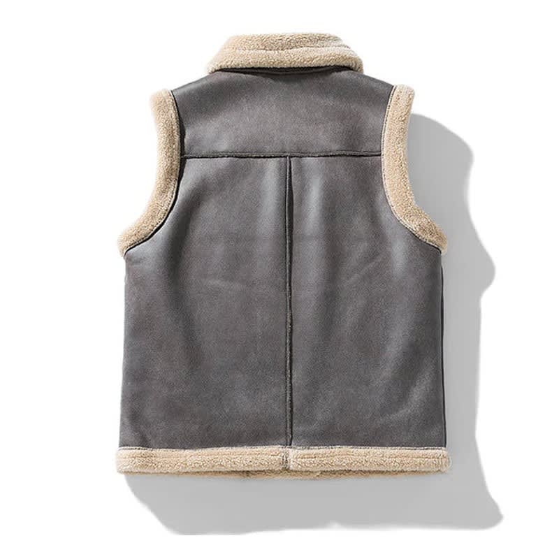 Tallulah Shearling Trim Aviator Gilet