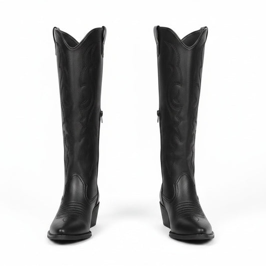 Sabine Embroidered Western Knee High Boots_1