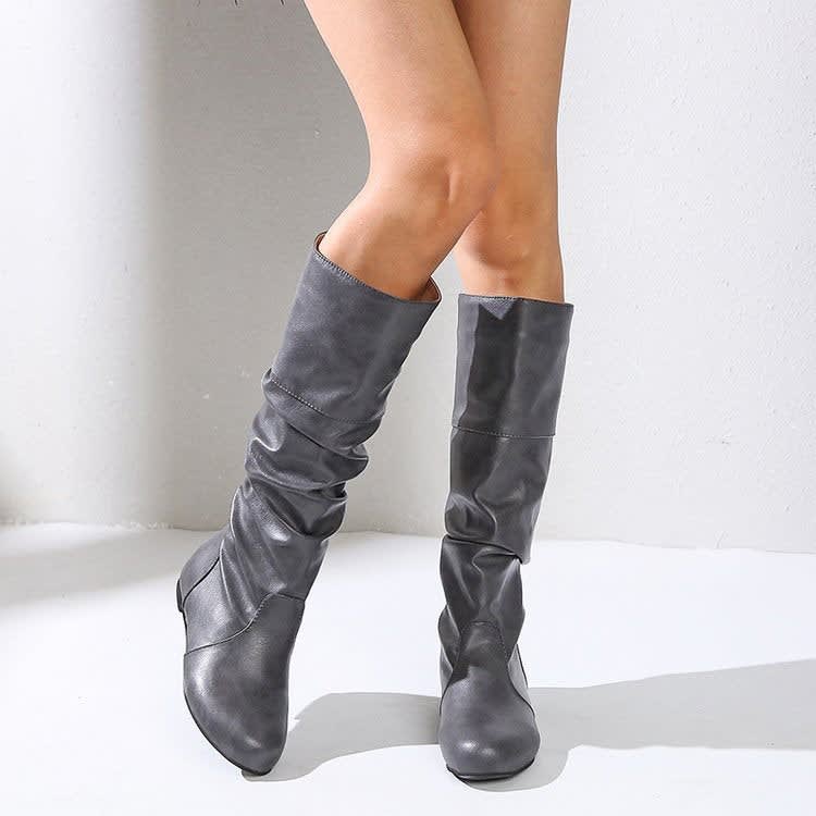 Verity Slouch Low Heel Knee High Boots_2