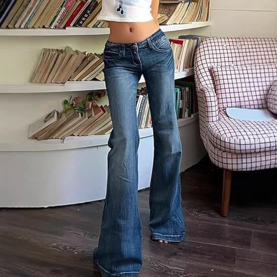 Cassia Stretch Wide Leg Jeans for Women_4