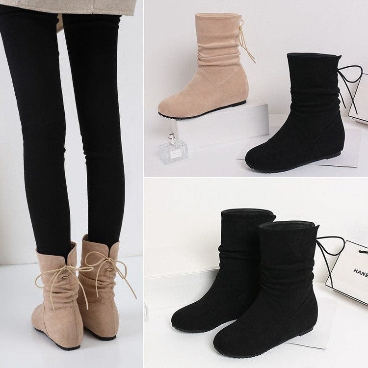 Odette Slouch Tie Back Ankle Boots