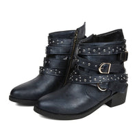 Elowen Studded Buckle Strap Ankle Boots