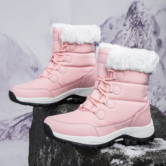Marisol Lace Up Faux Fur Cuff Winter Boots_1