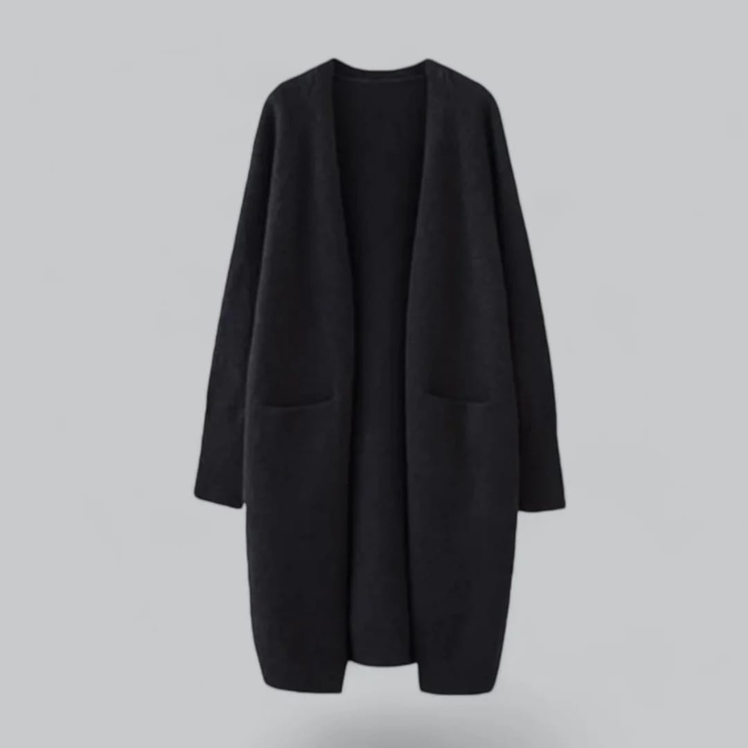 Katya Longline Open Front Cardigan with Pockets