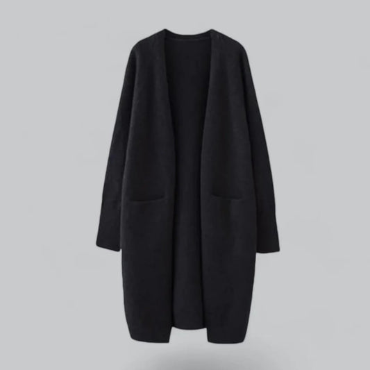 Katya Longline Open Front Cardigan with Pockets_1