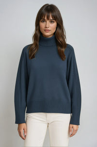 Simone Relaxed Drop Shoulder Roll Neck Jumper