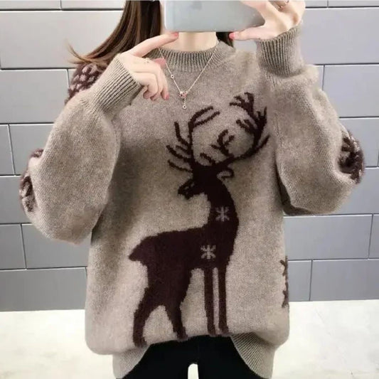 Blythe Fluffy Reindeer Christmas Jumper_1