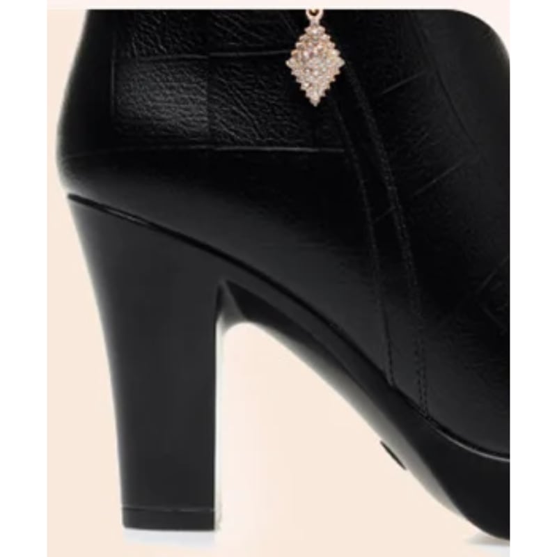 Liesel Warm Lined Block Heel Ankle Boots_9