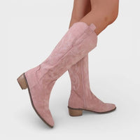 Solene Embroidered Cowboy Knee High Boots