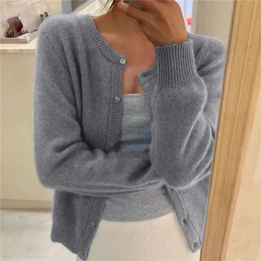 Araminta Crew Neck Button Cardigan_1